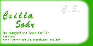 csilla sohr business card